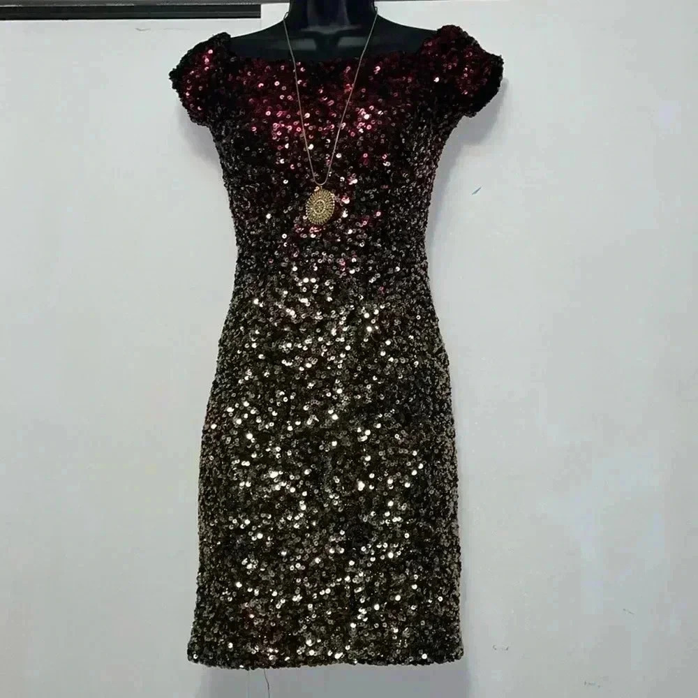B.Smart /Red Sequins Juniors Dress-Size 1